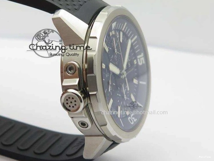 MIROTIME 0225 Aquatimer Chrono IW376803 V6F 1:1 Best Edition Black Dial On Rubber Strap A Stretchable 7280